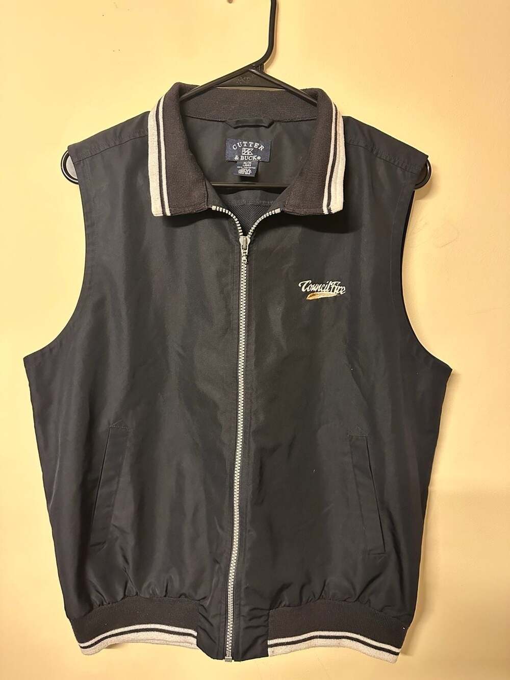 Cutter & Buck Chattanooga Council Fire Ladies Golf Zip Vest Black M/M
